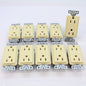 10 Cooper Ivory Commercial Decorator Receptacle 5-15R 2P3W 15A 125V B&S DECB15I