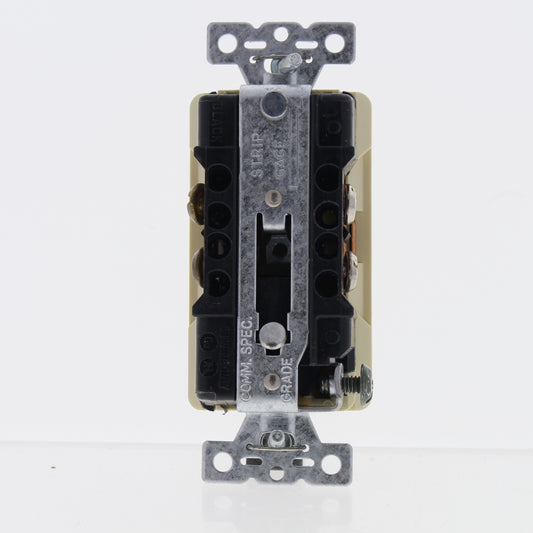 Cooper Ivory Commercial Decorator Receptacle 5-15R 2P3W 15A 125V Bulk DECB15I