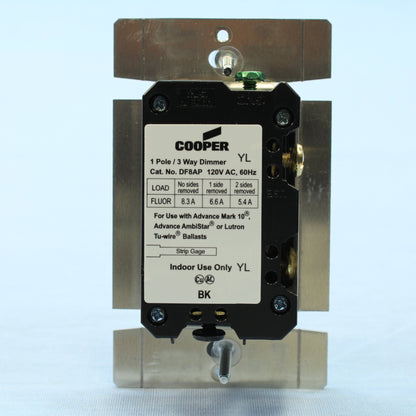 Cooper DF8AP-A Almond 1-Pole/3-Way Preset Decorator Fluorescent Dimmer 8A 120V