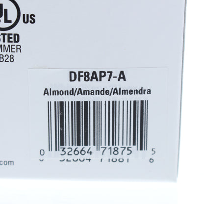 Cooper DF8AP7-A Almond 1-Pole/3-Way Preset Decorator Fluorescent Dimmer 8A 277V