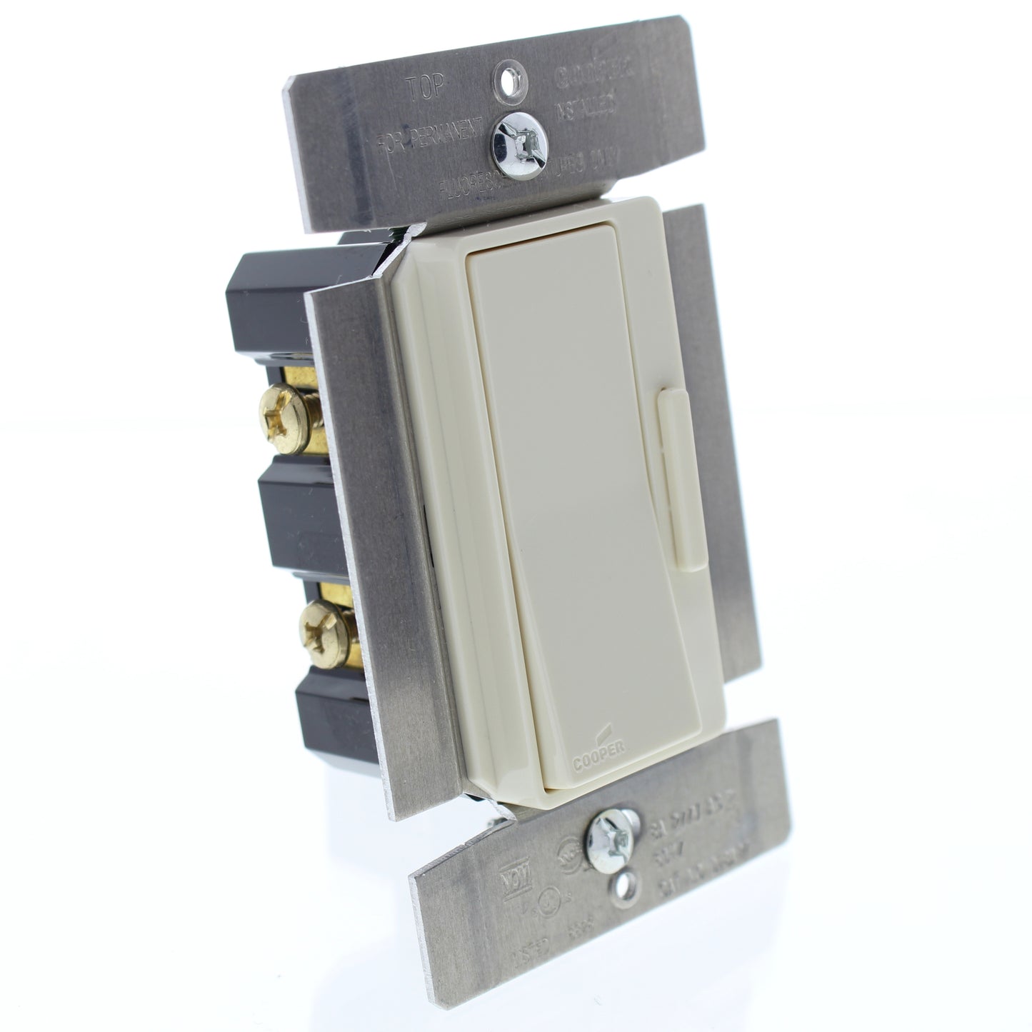 Cooper DF8AP7-A Almond 1-Pole/3-Way Preset Decorator Fluorescent Dimmer 8A 277V