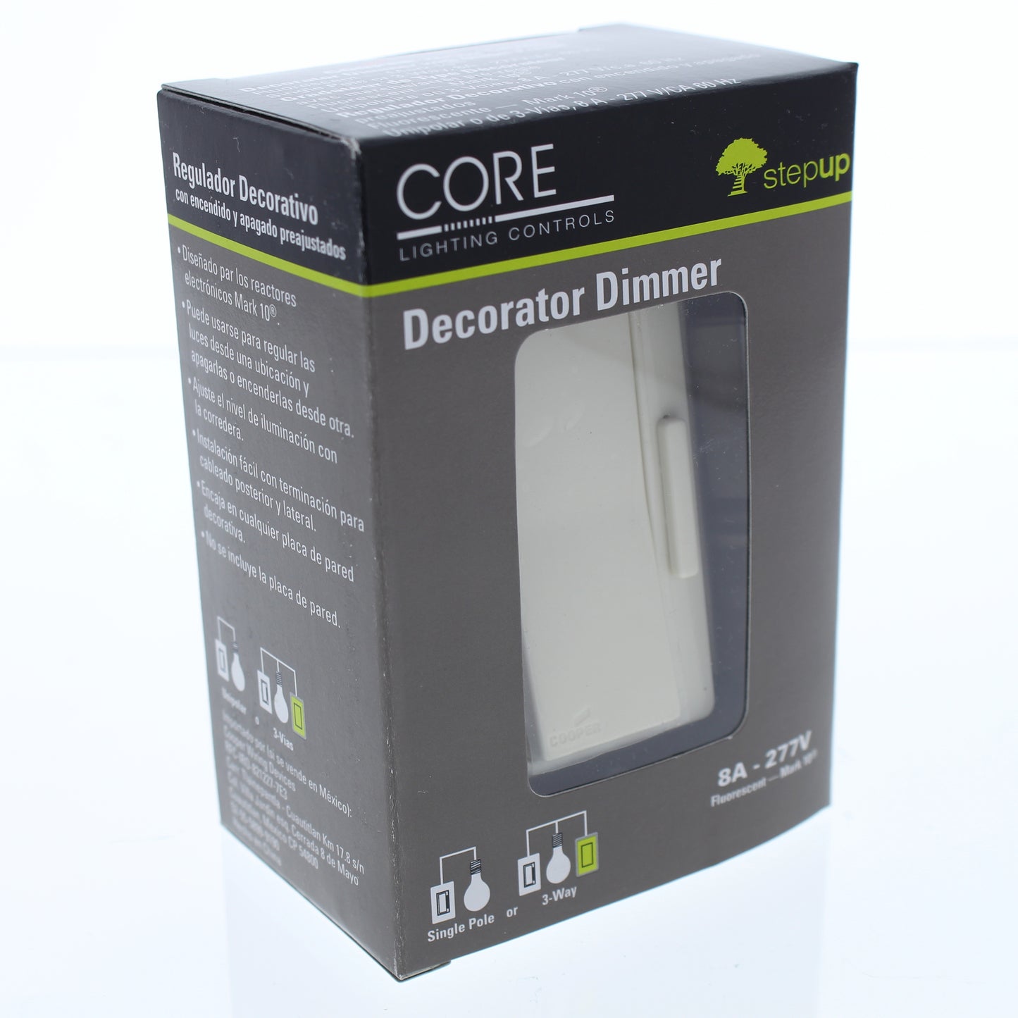 Cooper DF8AP7-A Almond 1-Pole/3-Way Preset Decorator Fluorescent Dimmer 8A 277V