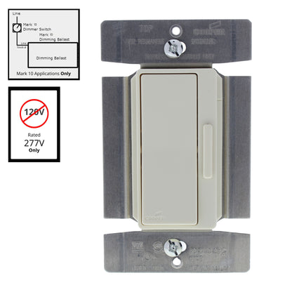 Cooper DF8AP7-A Almond 1-Pole/3-Way Preset Decorator Fluorescent Dimmer 8A 277V