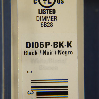 Cooper Black Single-Pole & Multi-Way Decorator Slide Dimmer 600W 120V DI06P-BK-K