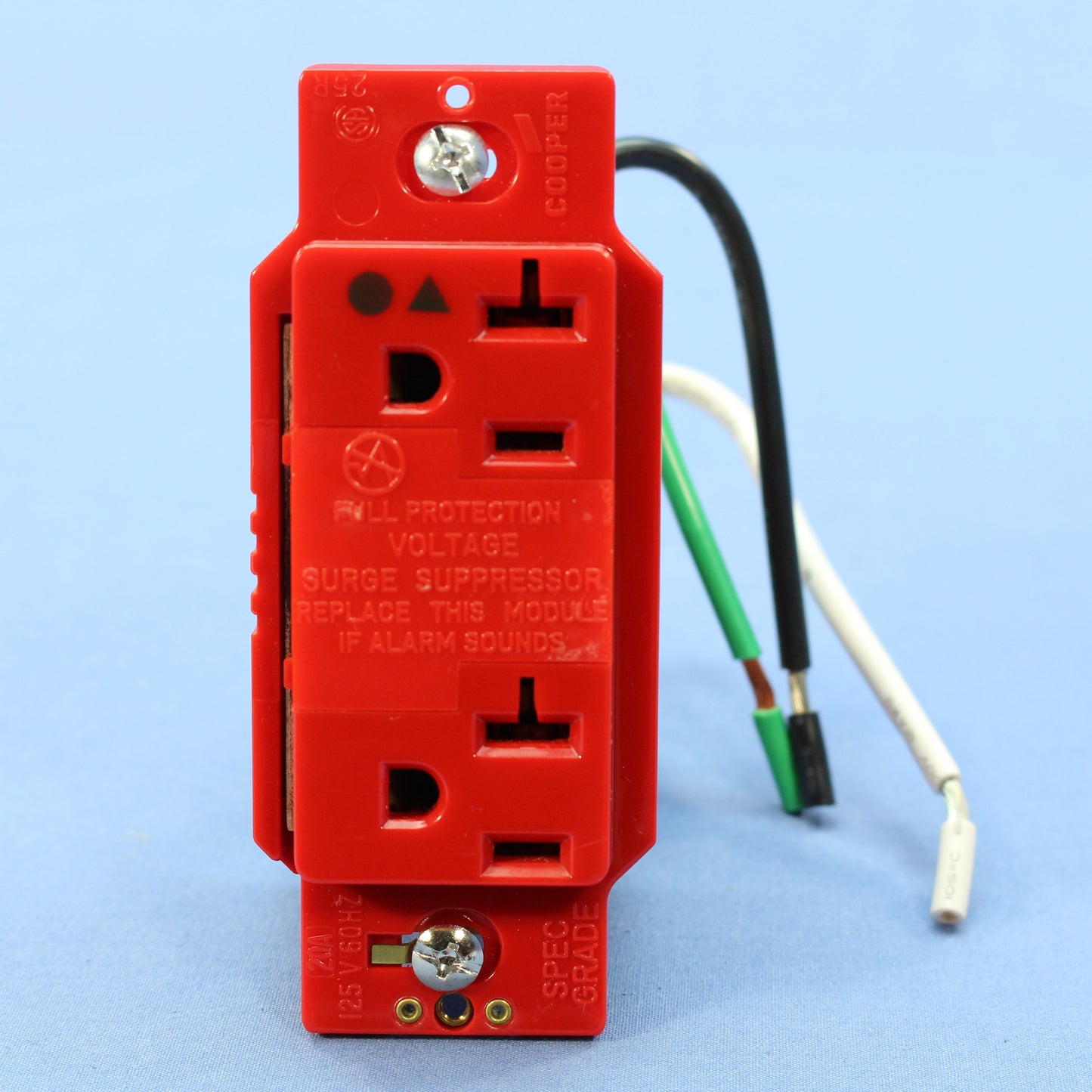 Cooper IG1310RD Red Hospital Iso Ground Surge TVSS 20A Suppressor Receptacle