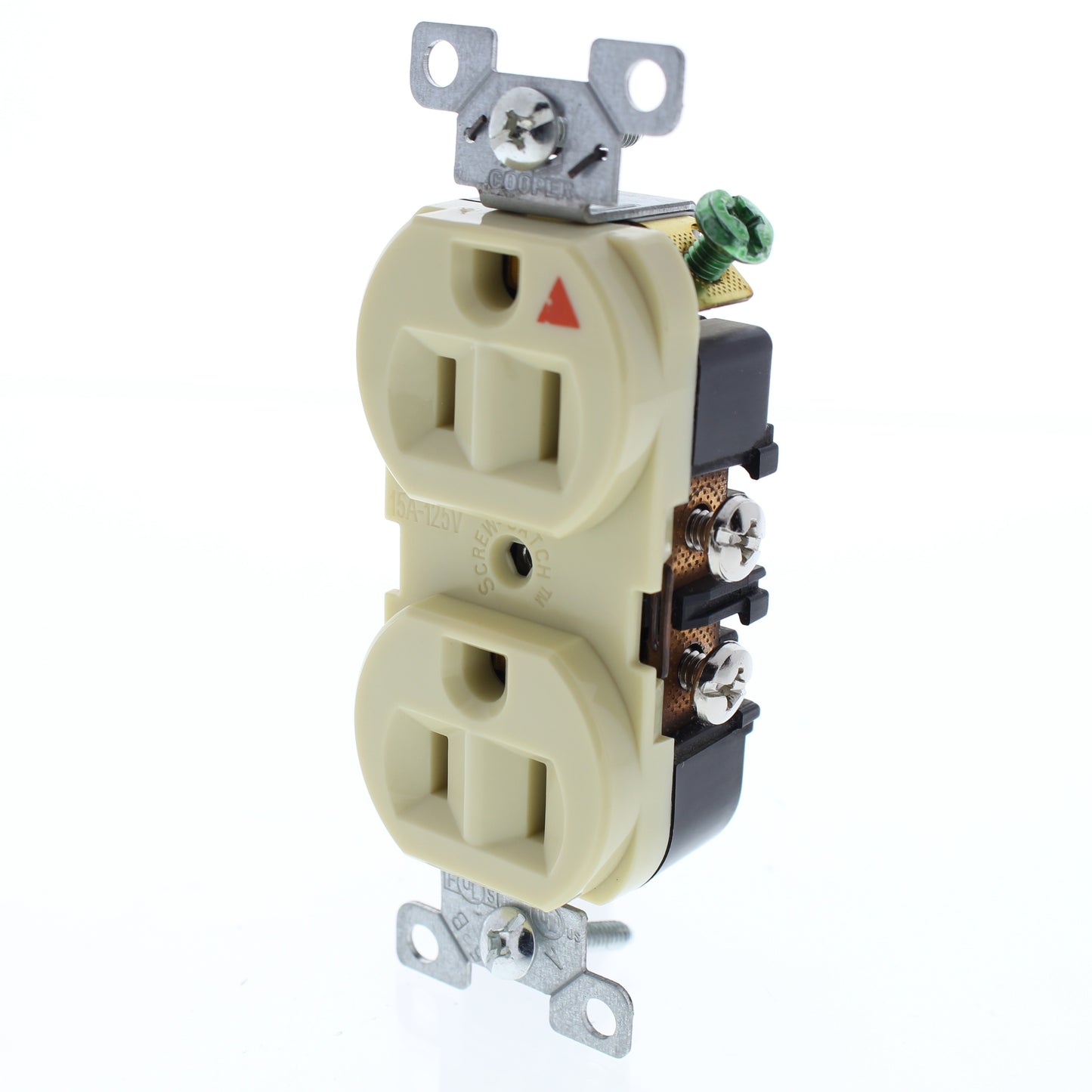10 Cooper Ivory Duplex Isolated Ground Receptacles 5-15R 15A 125V 2P3W IG5262V