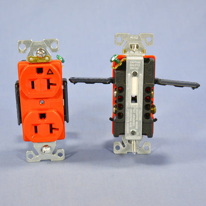 Cooper IG5362RN Orange Isolated Ground Receptacle Duplex Outlets 5-20R 20A 125V