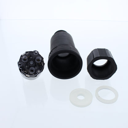 Cooper Black Watertight Locking Plug Nema L10-20 20A 125 250V 3P3W L1020CWBK