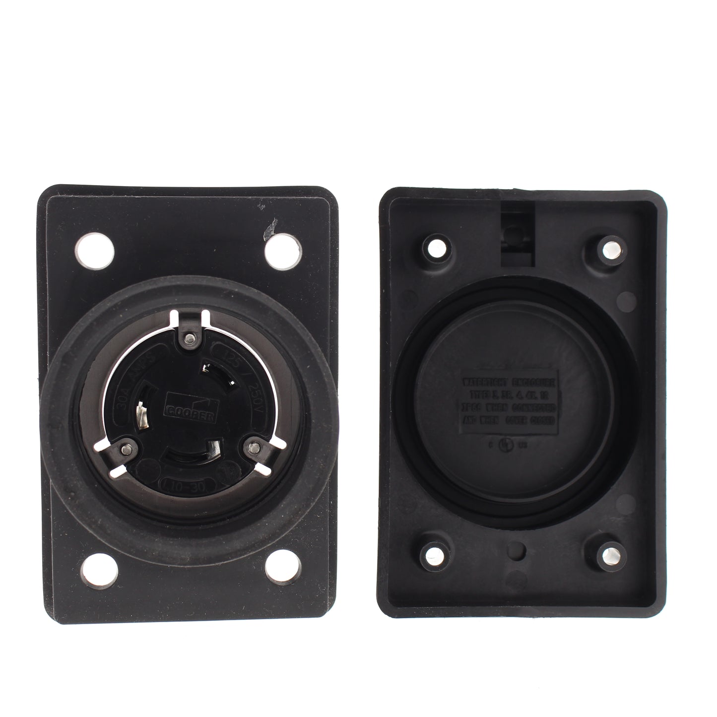 Cooper L1030RWBK Watertight 30A Locking Receptacle Outlet L10-30R 125/250V 3P3W