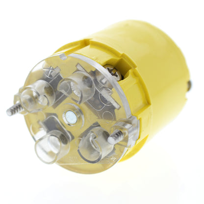 Cooper Yellow Locking Connector Back Wire L19-20R 20A 277/480V 3PH 4P4W L1920CY