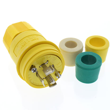 Cooper Yellow Watertight Locking Plug Nema L23-20R 20A 347/600V 3PH 4P5W L2320PW