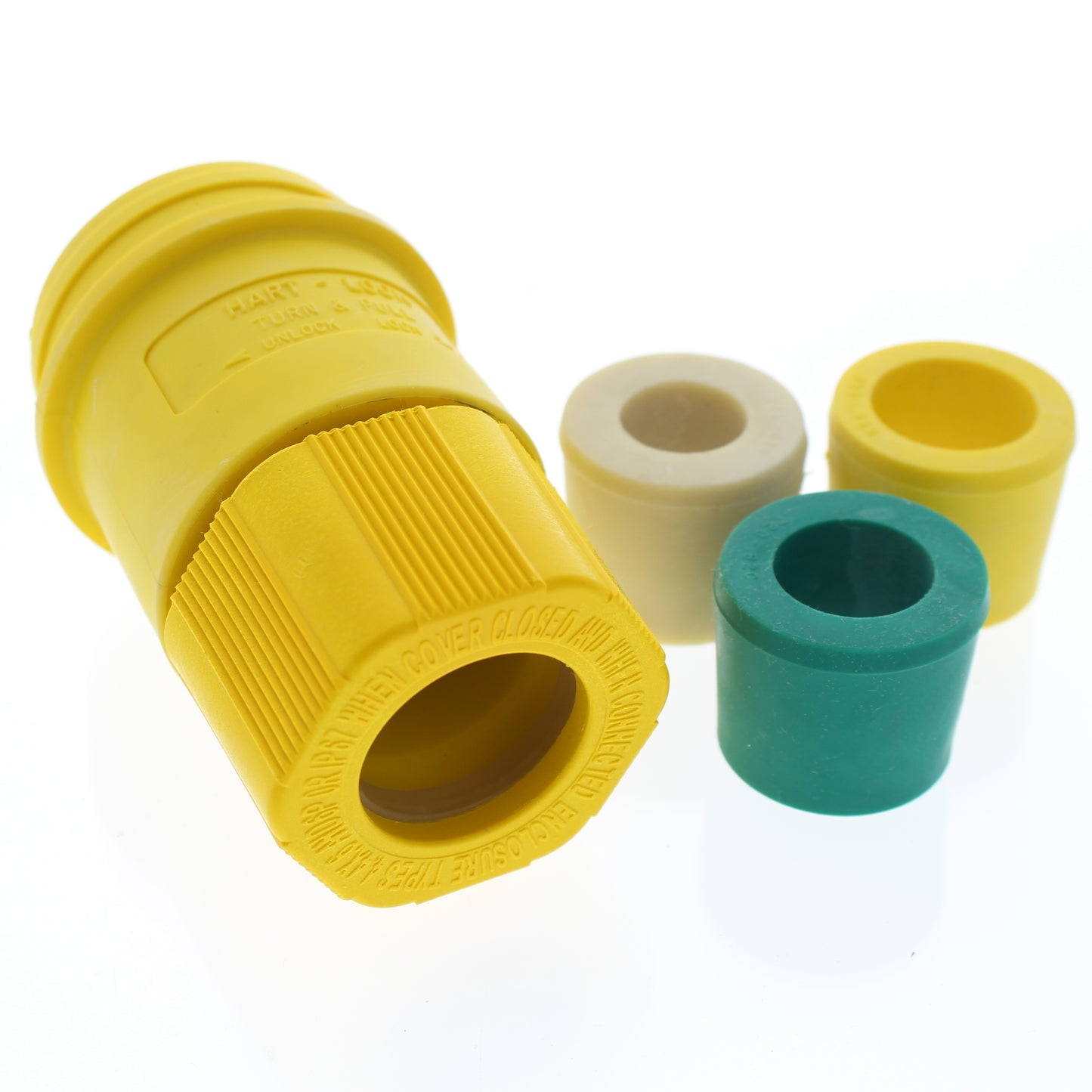 Cooper Yellow Watertight Locking Plug Nema L23-20R 20A 347/600V 3PH 4P5W L2320PW