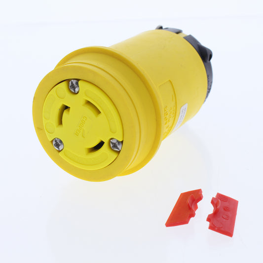 Cooper L530CY Yellow 30A Twist Locking Insulated Connector NEMA L5-30R 125V 2P3W