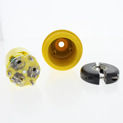 Cooper L530CY Yellow 30A Twist Locking Insulated Connector NEMA L5-30R 125V 2P3W