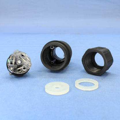 Cooper Black Watertight Locking Plug Nema L6-20P Grounding 20A 250V 2P3W L620PW