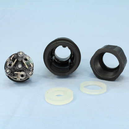 Cooper Black Watertight Locking Plug NEMA L7-20P 20A 277V 2-Pole 3-Wire L720PWBK