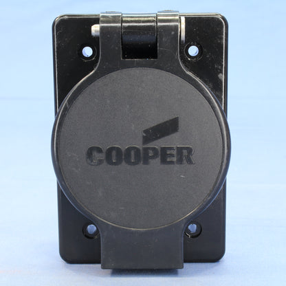 Cooper Black Watertight Single Receptacle Nema L7-20R 20A 277V 2P3W L720RWBK