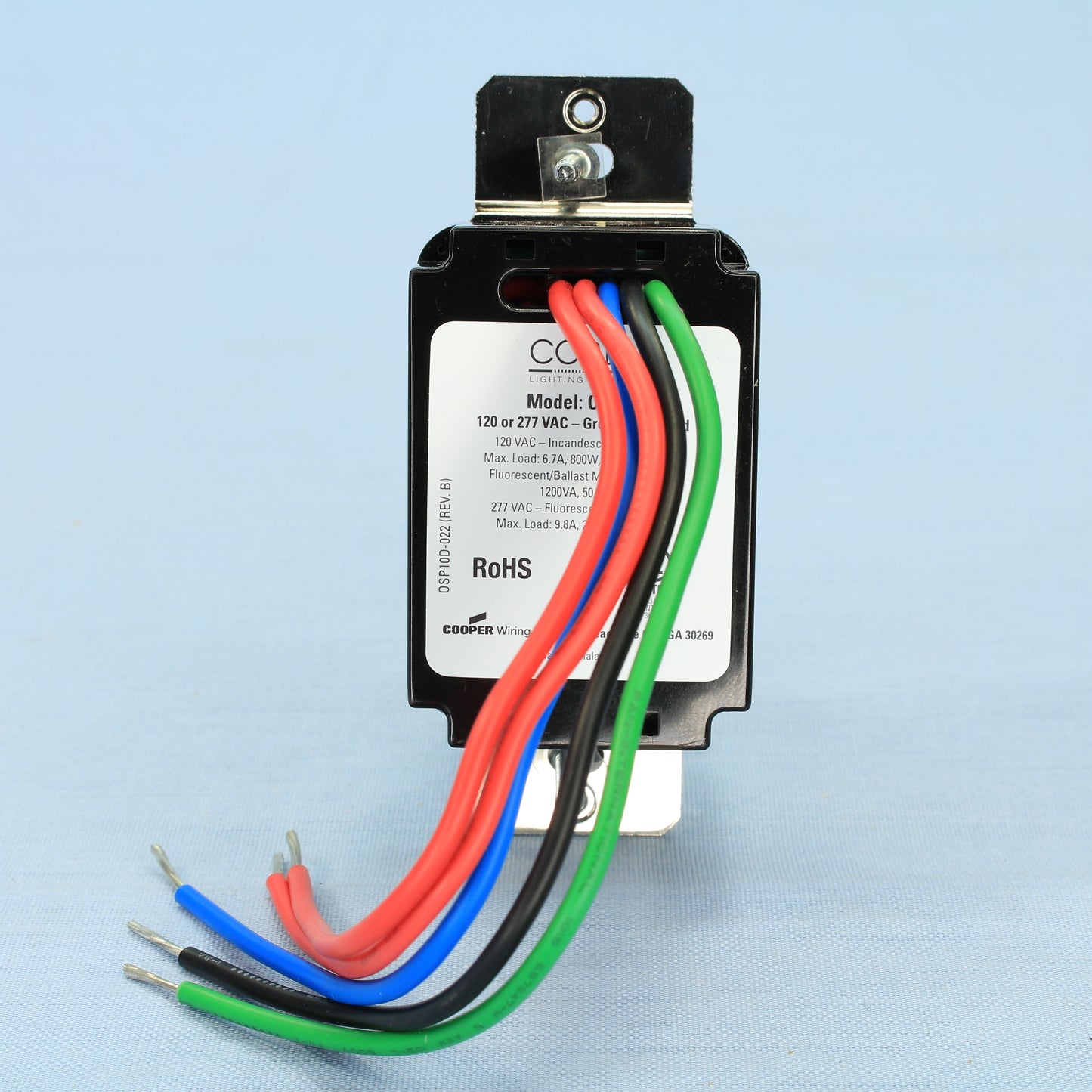 Cooper OSP10D-GY Gray PIR Dual Relay Occupancy Sensor Single Pole 3-Way 120/277V