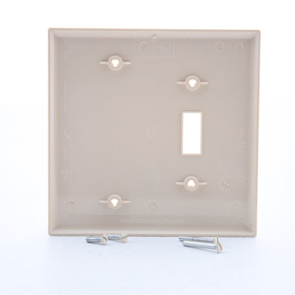 Cooper PJ113V Ivory 2-Gang Blank Toggle Switch Mid-Size Unbreakable Wallplate