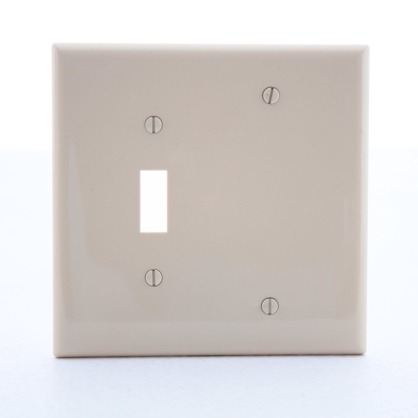Cooper PJ113V Ivory 2-Gang Blank Toggle Switch Mid-Size Unbreakable Wallplate