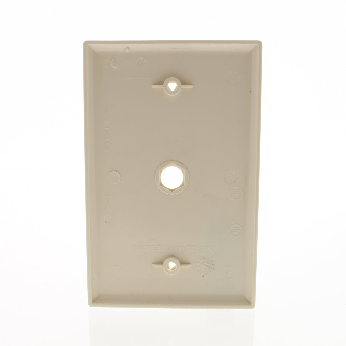 Cooper PJ11LA Light Almond 1-Gang Telephone .406" Nylon Standard Wallplate Cover