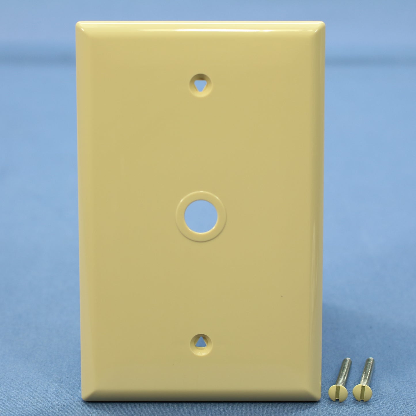 Cooper PJ11V Ivory 1-Gang Phone .406" Unbreakable Mid-Size Wallplate Box Mount
