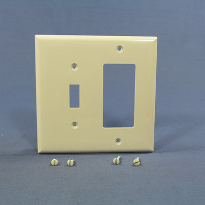 Cooper Mid-Size Lt Almond Nylon Toggle Switch Decorator Outlet Wallplate PJ126LA