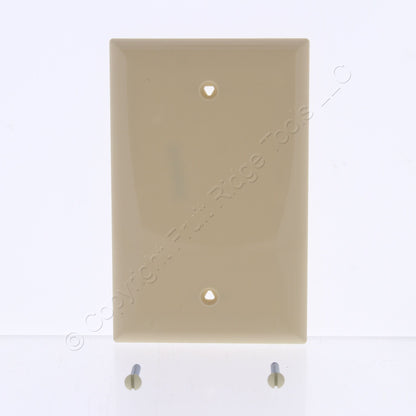Cooper PJ13V Ivory Antimicrobial Unbreakable Mid-Size 1-Gang Blank Nylon Cover