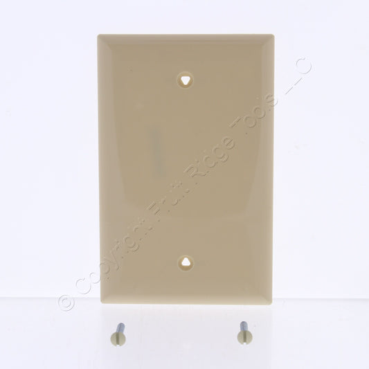 Cooper PJ13V Ivory Antimicrobial Unbreakable Mid-Size 1-Gang Blank Nylon Cover