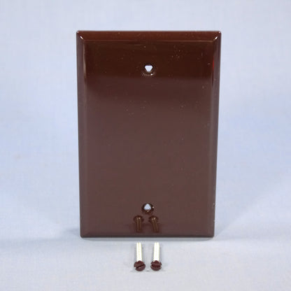 Cooper PJ13B Brown 1-Gang Unbreakable Blank Mid-Size Wallplate Cover Box Mount