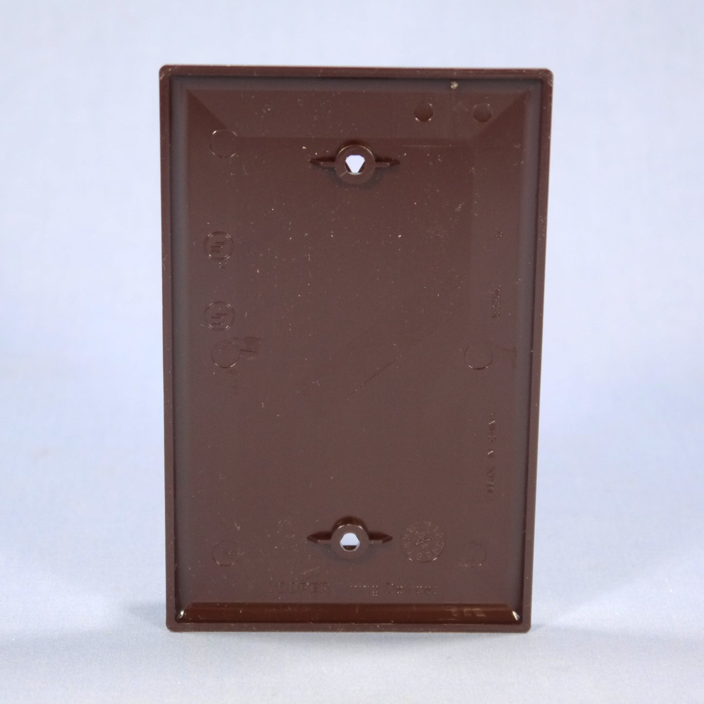 Cooper PJ13B Brown 1-Gang Unbreakable Blank Mid-Size Wallplate Cover Box Mount