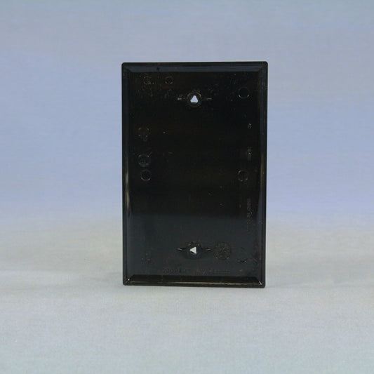 Cooper PJ13BK Black 1-Gang Blank Unbreakable Mid-Size Wallplate Cover Box Mount