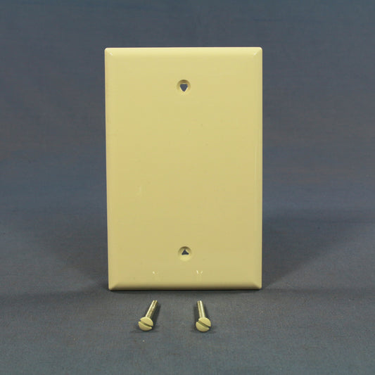 Cooper PJ13LA Lt Almond 1-Gang Blank Unbreakable Mid-Size Wallplate Cover 20pcs