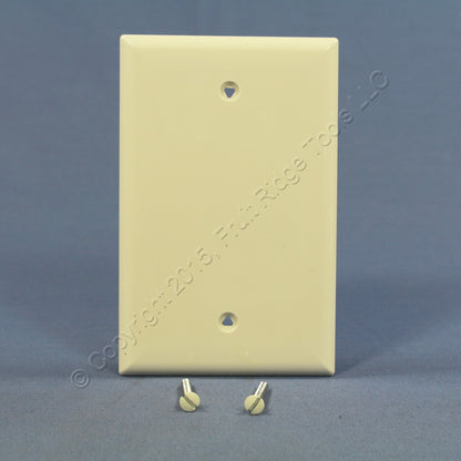 Cooper PJ13LA Lt Almond 1-Gang Blank Unbreakable Midsize Wallplate Box Mount 2pc