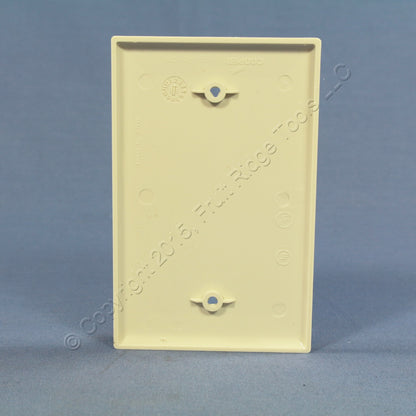 Cooper PJ13LA Lt Almond 1-Gang Blank Unbreakable Midsize Wallplate Box Mount 2pc