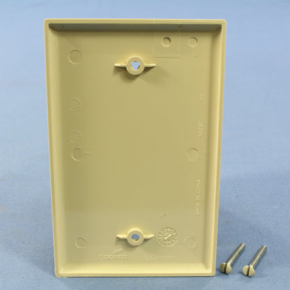 Cooper PJ13V Ivory 1-Gang Blank Unbreakable Mid-Size Wallplate Box Mount 20pcs