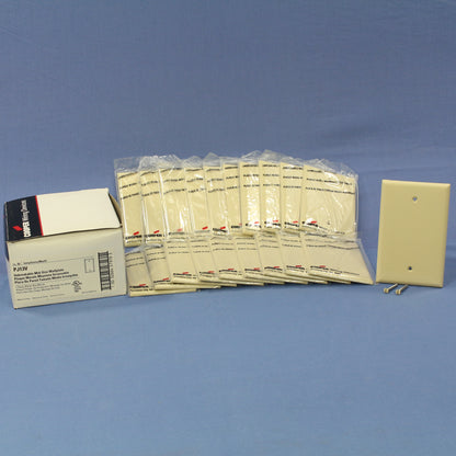Cooper PJ13V Ivory 1-Gang Blank Unbreakable Mid-Size Wallplate Box Mount 20pcs