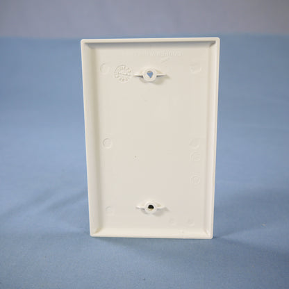 Cooper PJ13W White 1-Gang Blank Unbreakable Mid-Size Wallplate Cover Box Mount