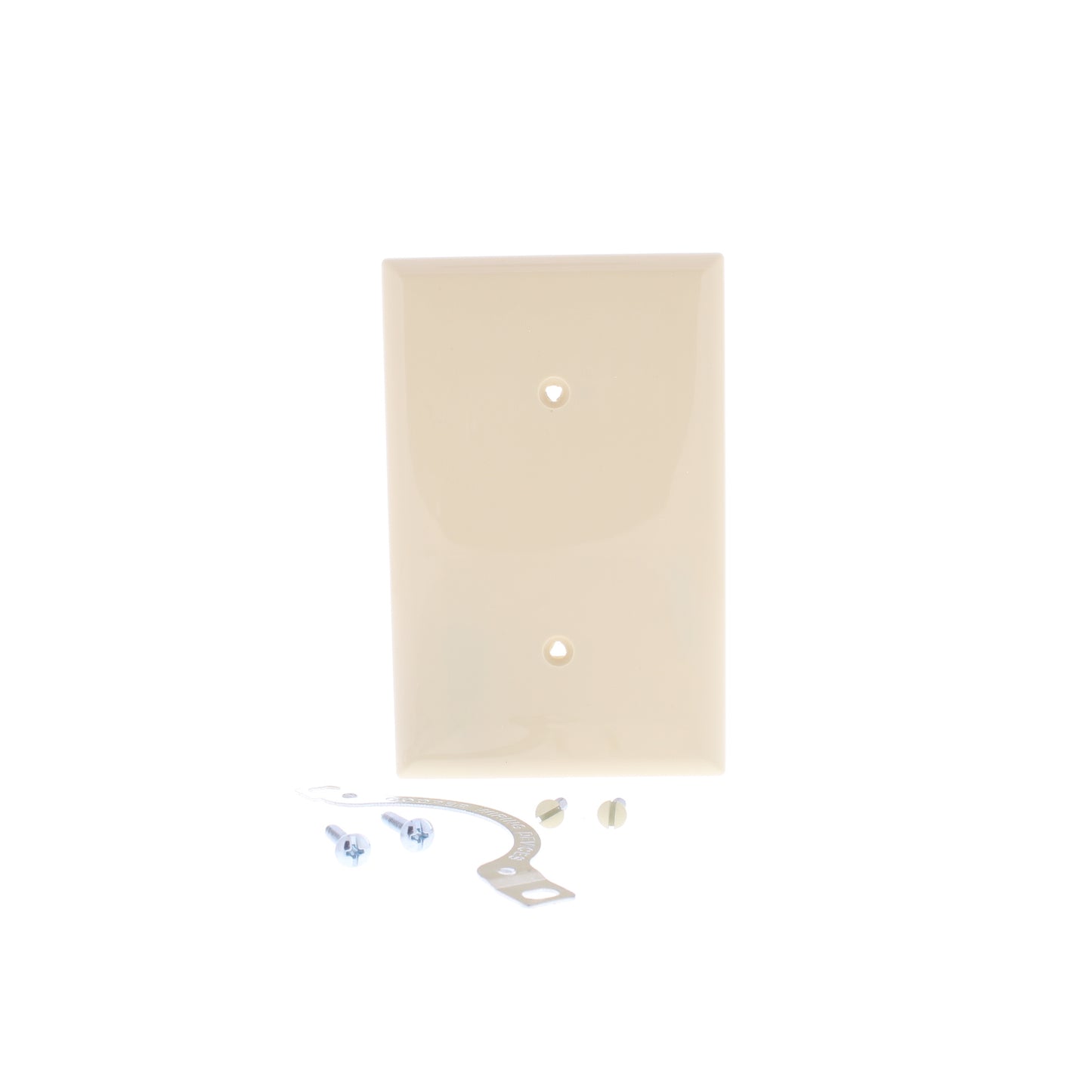 Cooper PJ14AMV Ivory 1-Gang Antimicrobial Mid-Size Strap Mount Blank Nylon Cover