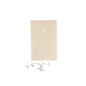 Cooper PJ14AMV Ivory 1-Gang Antimicrobial Mid-Size Strap Mount Blank Nylon Cover
