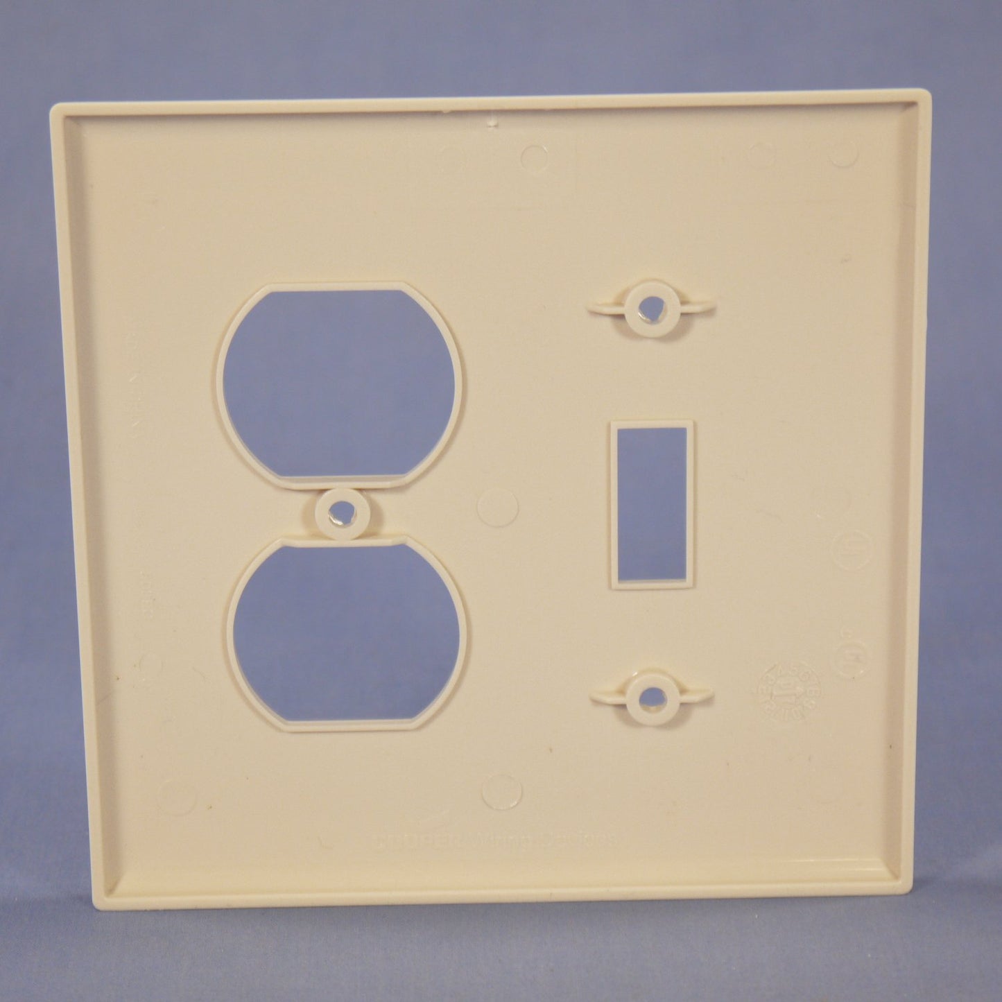 Cooper PJ18LA Light Almond 2-Gang Toggle Duplex Unbreakable Mid-Size Wallplate