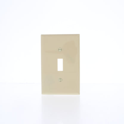 Cooper PJ1AMV Ivory 1-Gang Toggle Switch Unbreakable Nylon Mid-Size Wallplate