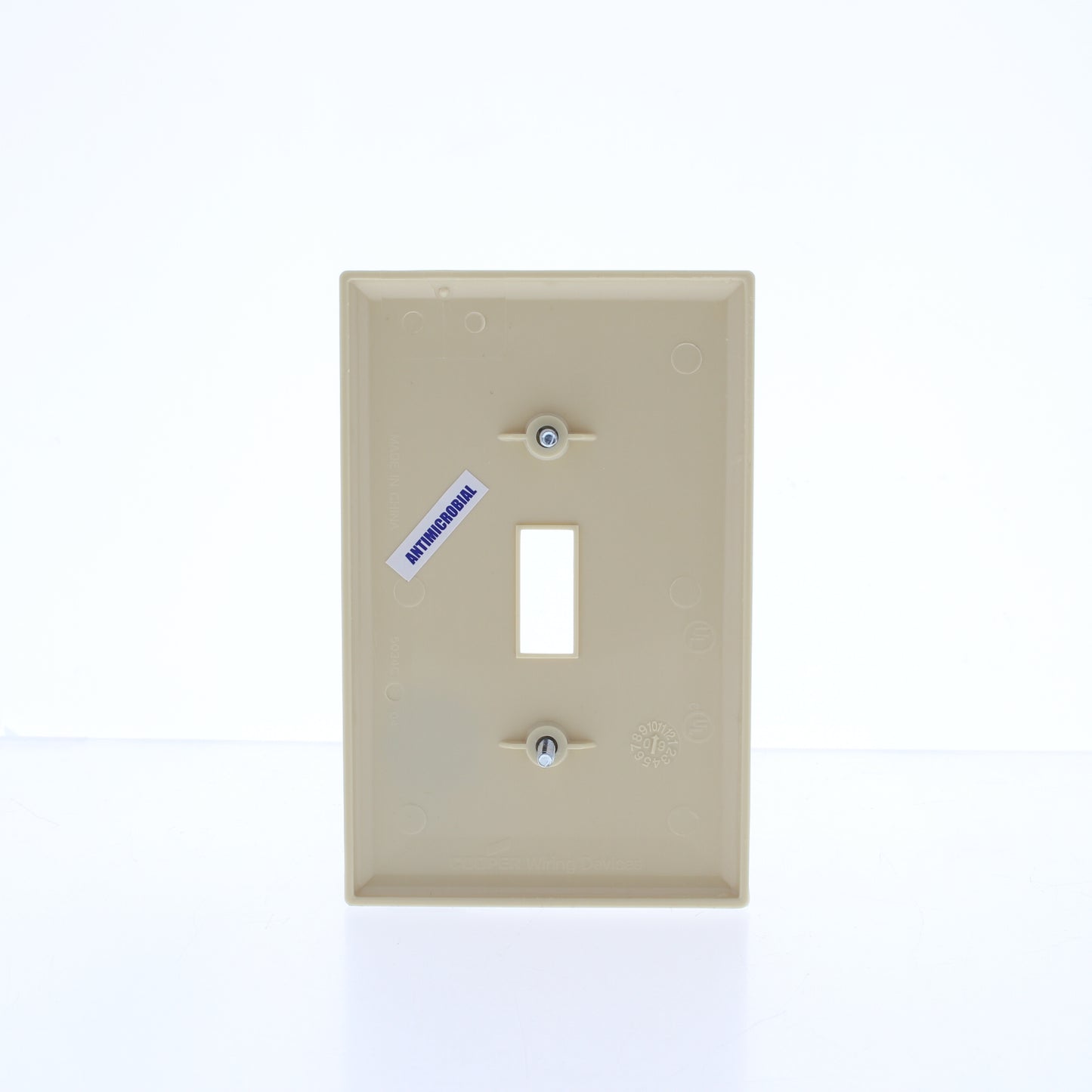 Cooper PJ1AMV Ivory 1-Gang Toggle Switch Unbreakable Nylon Mid-Size Wallplate