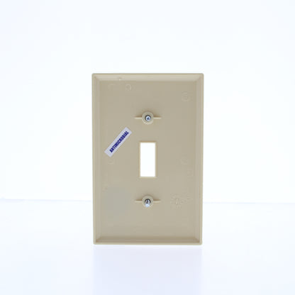 Cooper PJ1AMV Ivory 1-Gang Toggle Switch Unbreakable Nylon Mid-Size Wallplate