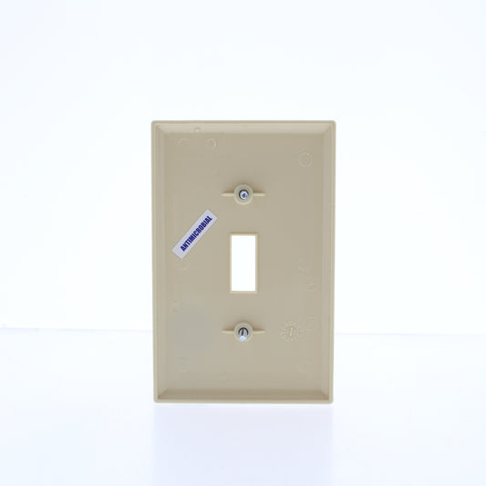 Cooper PJ1AMV Ivory 1-Gang Toggle Switch Unbreakable Nylon Mid-Size Wallplate