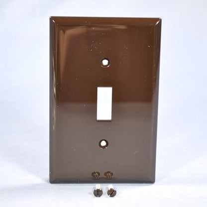 Cooper PJ1B Brown 1-Gang Toggle Switch Unbreakable Mid-Size Wallplate Cover