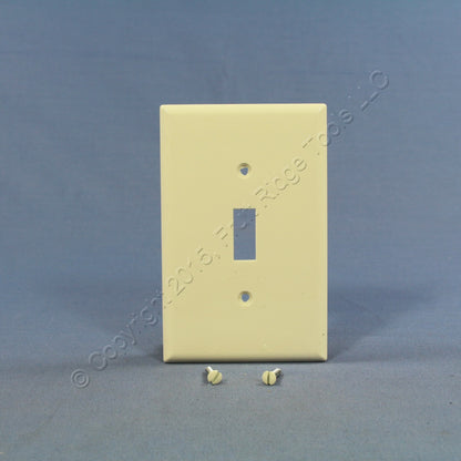 Cooper PJ1LA Light Almond 1-Gang Toggle Switch Unbreakable Mid-Size Wallplate