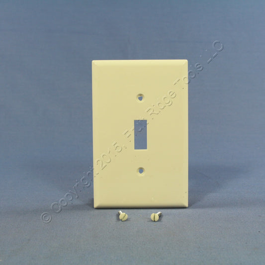 Cooper PJ1LA Light Almond 1-Gang Toggle Switch Unbreakable Mid-Size Wallplate