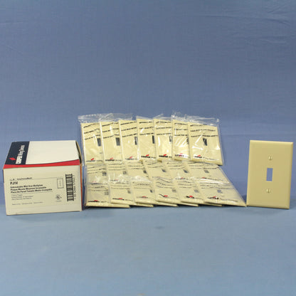 Cooper PJ1V Ivory 1-Gang Toggle Unbreakable Nylon Mid-Size Wallplate Cover 20pcs