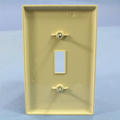 Cooper PJ1V Ivory 1-Gang Toggle Unbreakable Nylon Mid-Size Wallplate Cover 20pcs